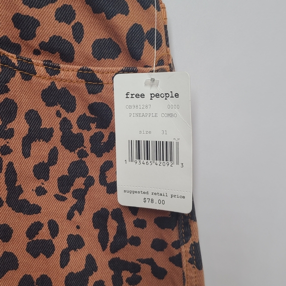 NWT Free People Leopard Print Mini Skirt 31 / 12 - Picture 5 of 8
